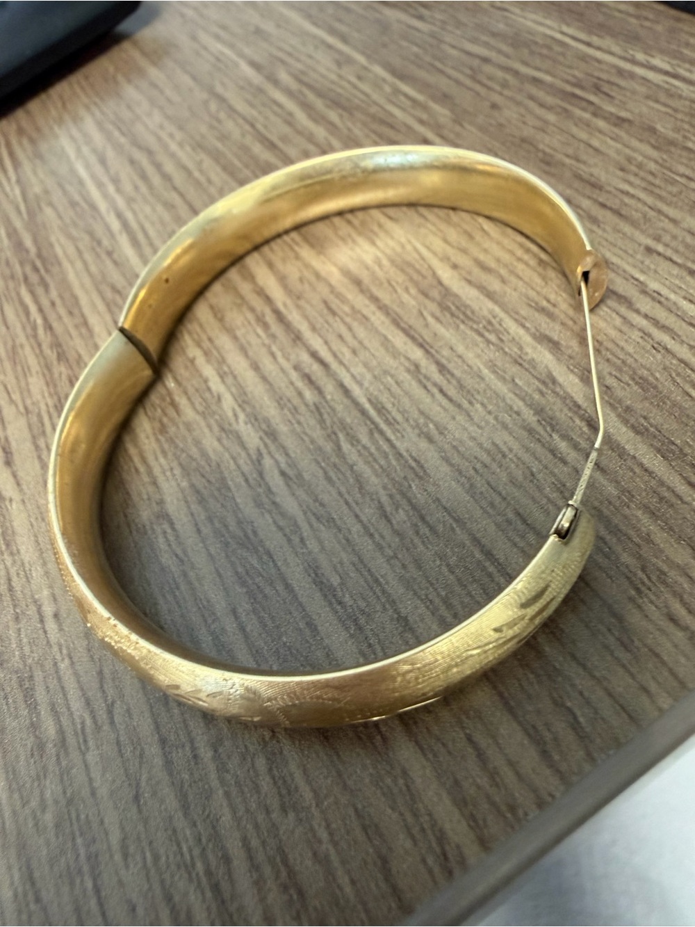 Classic Gold-Tone Hinged Bangle Bracelet